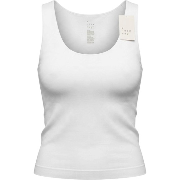 a new day Tops - A New Day Womens XL White Tank Top Scoop Neck NWT